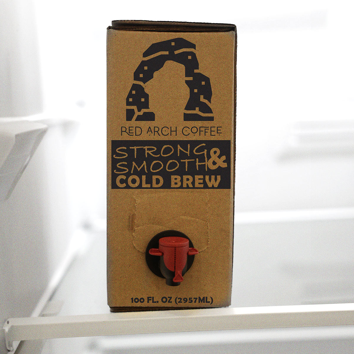 Ready to Drink Cold Brew on Tap | Straight Black (100oz Box) - redarchcoffee